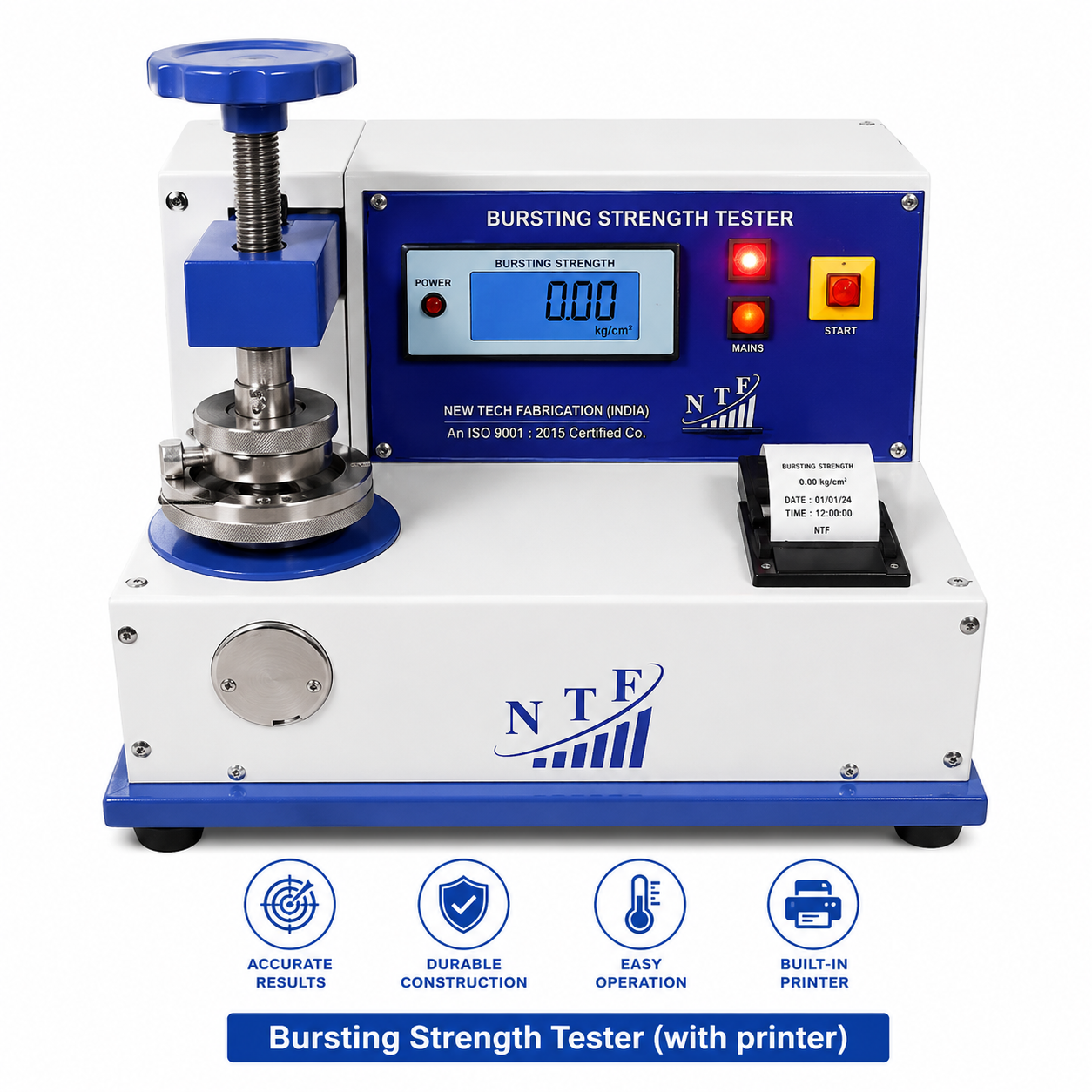 Bursting Strength Tester (Single Display) – Digital Paper & Packaging Testing Machine